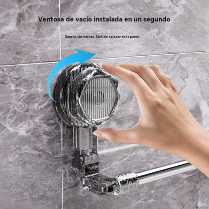 🚿✨ Suporte de toalha ajustável com ventosa: sem necessidade de furar, sem danos e com uma aderência confortável.