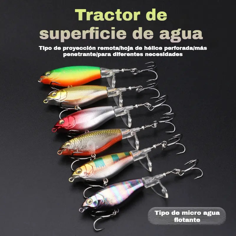 🐟🎣【6/12/18 pezzi】Esca con elica a trattore bionica per pesciolini