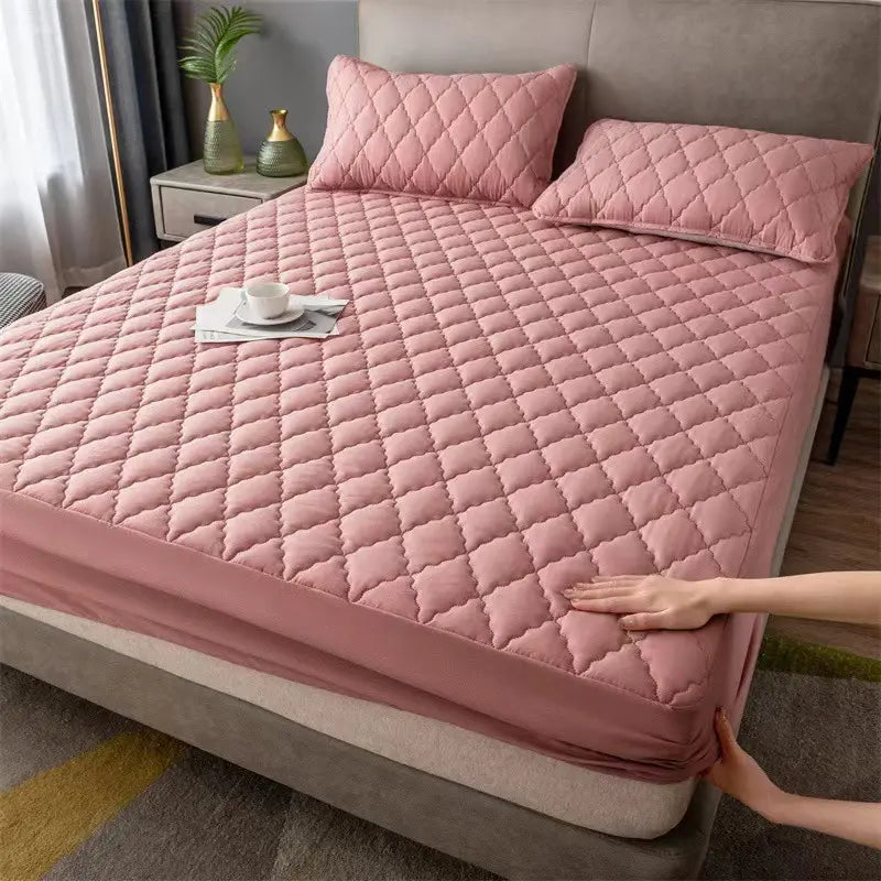 【180*200cm】🛏Capa de colchão impermeável com forro em lã e fixadores em algodão, ideal para o quarto.