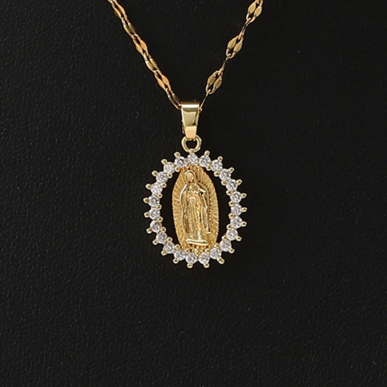 ⛪Colar com Pendente Virgem Maria em Ouro Puro