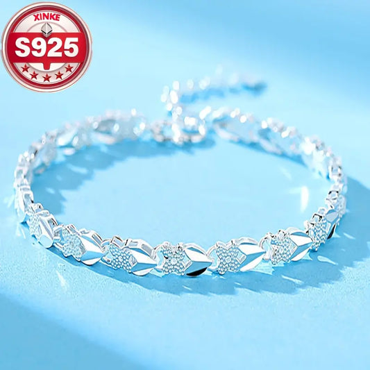 💖Nova e moderna pulseira de prata de lei 925 para mulher🍀