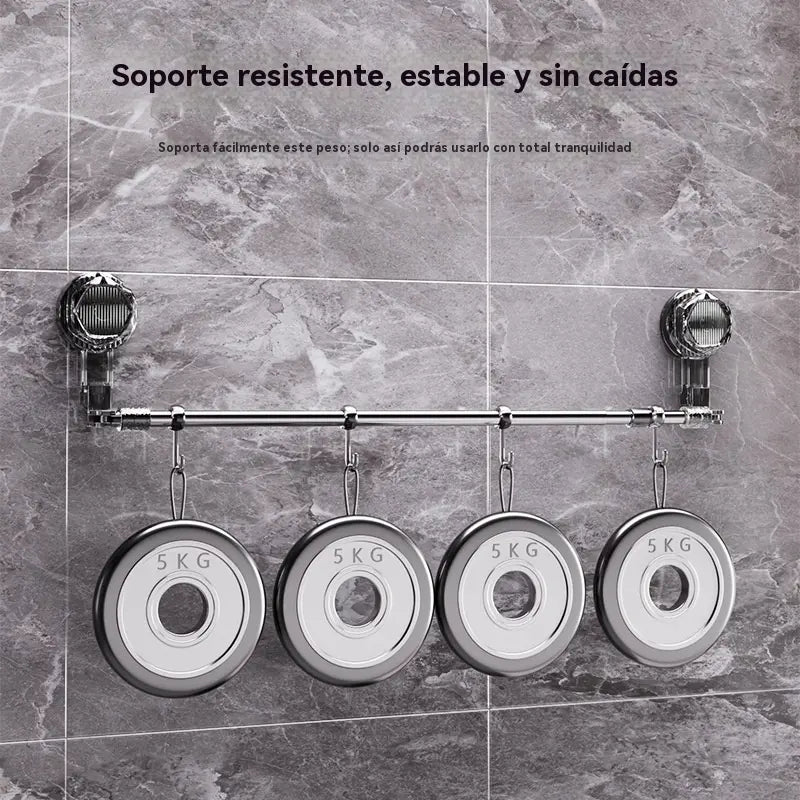 🚿✨ Suporte de toalha ajustável com ventosa: sem necessidade de furar, sem danos e com uma aderência confortável.