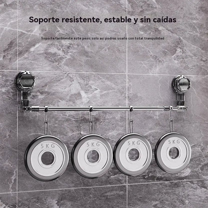 🚿✨ Suporte de toalha ajustável com ventosa: sem necessidade de furar, sem danos e com uma aderência confortável.