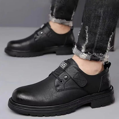 【39-44】 Sapatos sociais casuais em pele para homem.