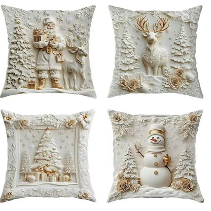 🎅Promoção de Natal: 49% de desconto🎄 Fronha de Natal 【Conjunto de 4 peças】
