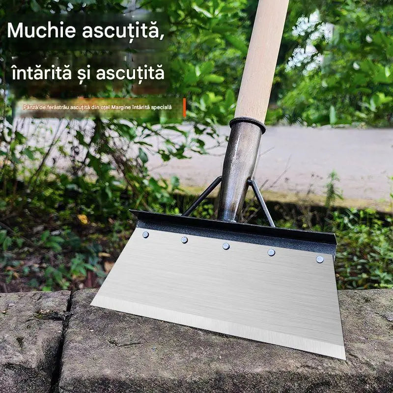🐖🐏🐓A pá de aço manganês para limpeza de estrume é ideal para jardinagem, ajudando a remover ervas daninhas e fertilizantes.