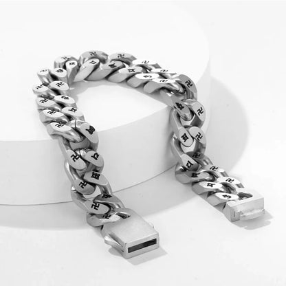 🔥Pulseira de contas torcidas prateada S925 para homem