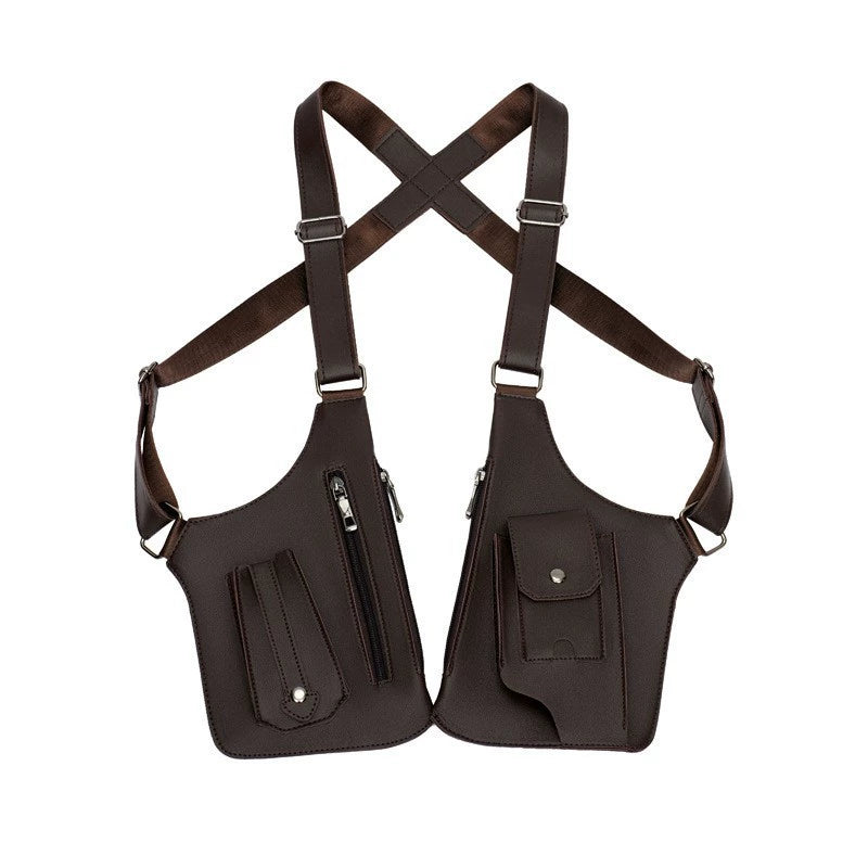 🔥OFERTA IMPERDÍVEL 2026! 🔥Bolsa dupla a tiracolo com vários bolsos e acabamento anti-riscos