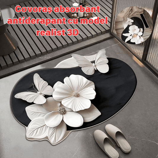 🔥2 pezzi💕Tappetino assorbente e antiscivolo con motivo 3D realistico