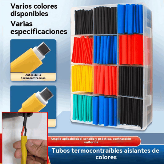 【280/560 peças】Tubo termorretrátil isolante à prova de chamas para cablagem elétrica residencial (faça você mesmo)