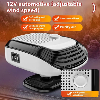 🚗🌡【12V/24V】Ventilador de aquecimento para automóvel, ventilador de aquecimento rápido para inverno, dispositivo de aquecimento anti-embaciamento