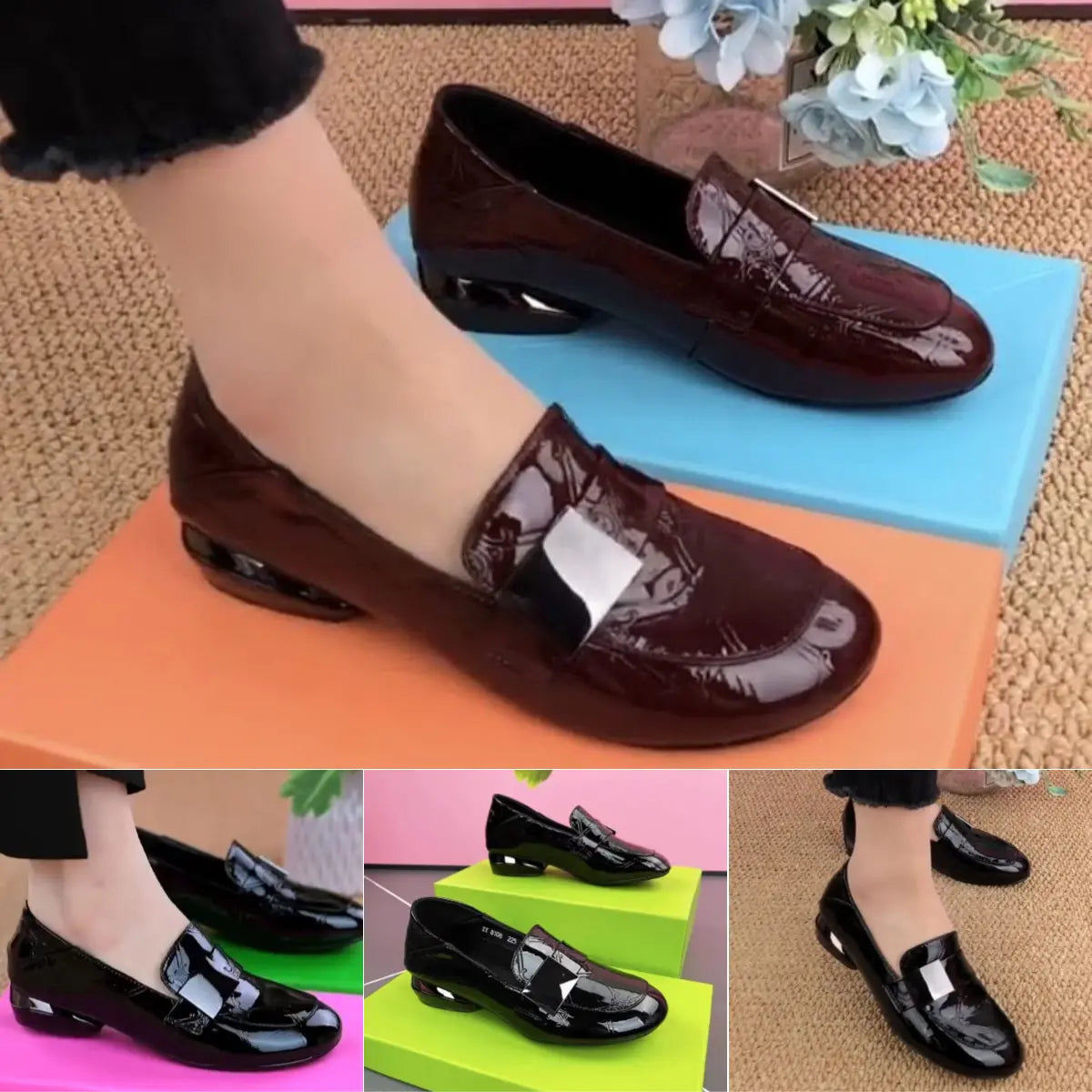 【Tamanhos 35-41】 Novos Sapatos de Mulher em Pele Brilhante, Versáteis e Modernos para 2026