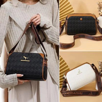 👜👜Nova mala de ombro feminina em pele genuína, grande capacidade e mais prática