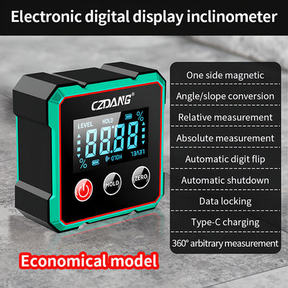 🧰 Inclinometro elettronico con display digitale per la misurazione dell'angolo magnetico orizzontale