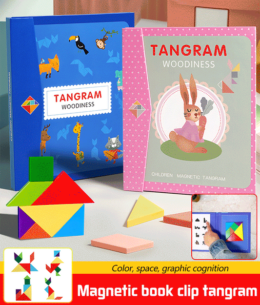 Puzzle magnético e cubo de brinquedo para crianças 🧩🧸 Brinquedo educativo para desenvolver competências geométricas em crianças 👶✨
