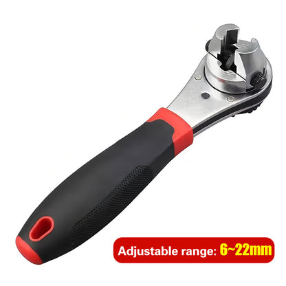 ⚙️🔧Chiave a cricchetto regolabile da 6-22 mm, chiave multifunzione.