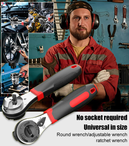 ⚙️🔧Chiave a cricchetto regolabile da 6-22 mm, chiave multifunzione.