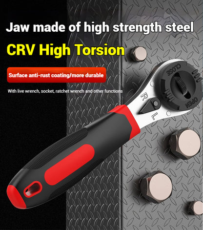 ⚙️🔧Chiave a cricchetto regolabile da 6-22 mm, chiave multifunzione.