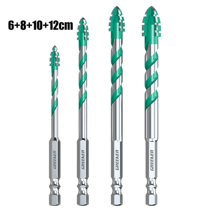 【6+8+10+12mm】【10 PZ】Punta universale per trapano con 4 bordi seghettati per aprire e allargare i fori