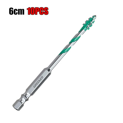 【6+8+10+12mm】【10 PZ】Punta universale per trapano con 4 bordi seghettati per aprire e allargare i fori
