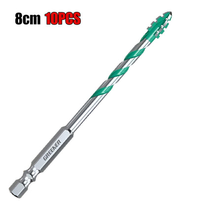 【6+8+10+12mm】【10 PZ】Punta universale per trapano con 4 bordi seghettati per aprire e allargare i fori