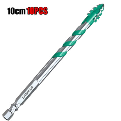 【6+8+10+12mm】【10 PZ】Punta universale per trapano con 4 bordi seghettati per aprire e allargare i fori