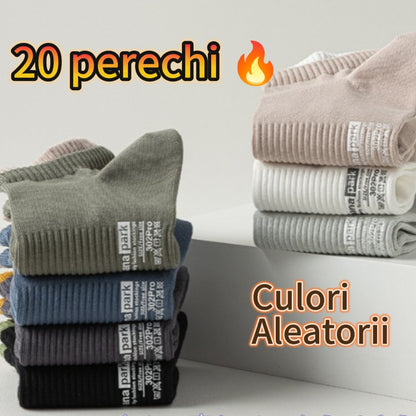 🔥【20 paia】🧦Calzini deodoranti sottili in cotone da uomo, assorbenti del sudore