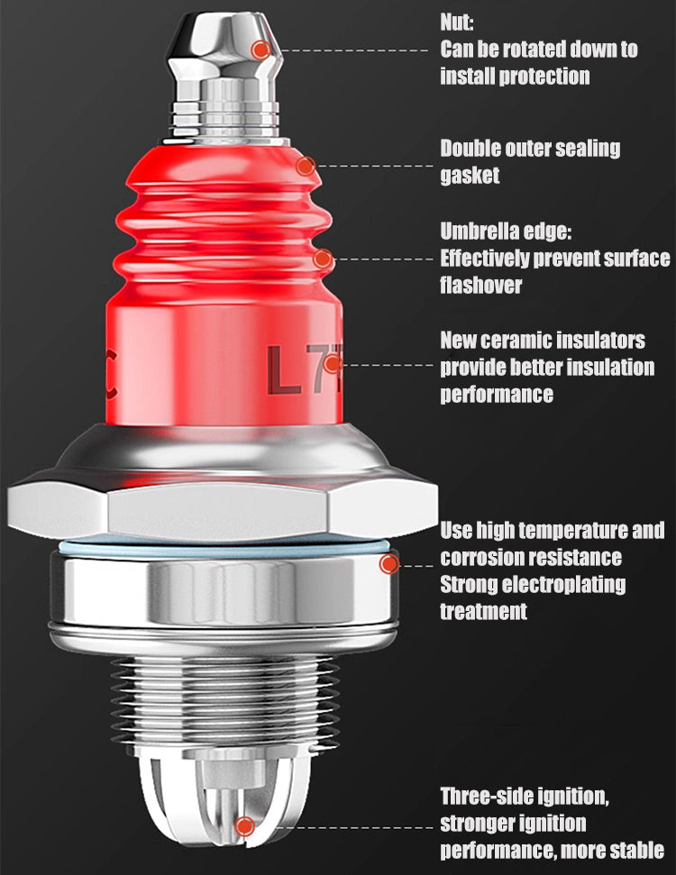 【2 peças/5 peças】🚗🧰 Vela de ignição para serra elétrica/cortador de relva (com chave inglesa)
