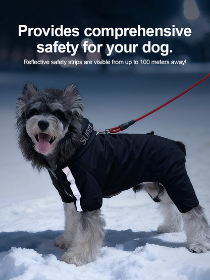 🐕Roupa quente de inverno para cães pequenos e médios❄️---com faixas refletoras, tecido triplamente impermeável e disponível em várias cores