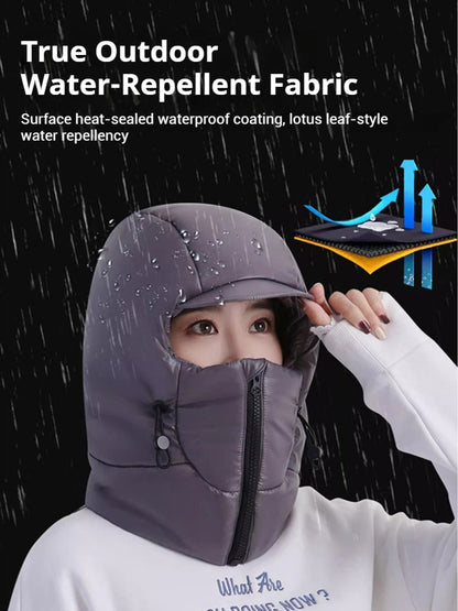 ❄️🔥Touca de inverno quente, proteção facial e auricular para ciclistas/motociclistas com protetor de pescoço - tudo em um, ferramenta reforçada para atividades ao ar livre e resistente ao frio.