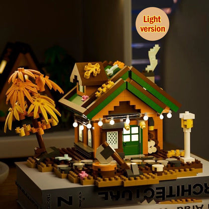 🏠✨ Brinquedo construtivo para crianças – casa na floresta compatível com LEGO!