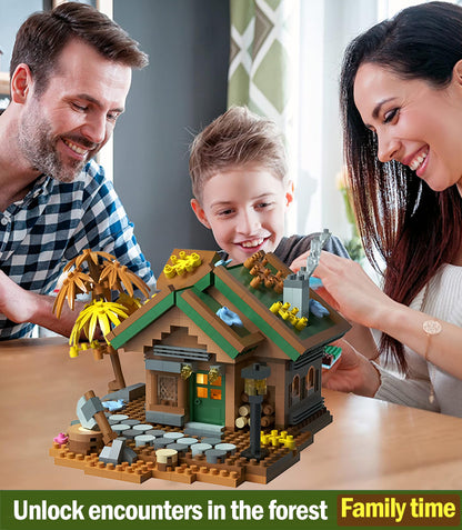 🏠✨ Brinquedo construtivo para crianças – casa na floresta compatível com LEGO!