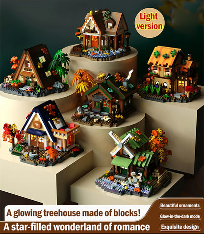 🏠✨ Brinquedo construtivo para crianças – casa na floresta compatível com LEGO!