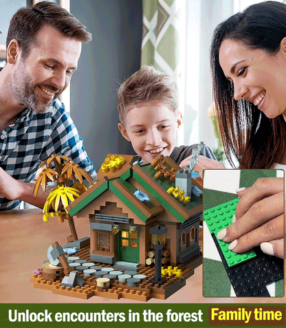 🏠✨ Brinquedo construtivo para crianças – casa na floresta compatível com LEGO!