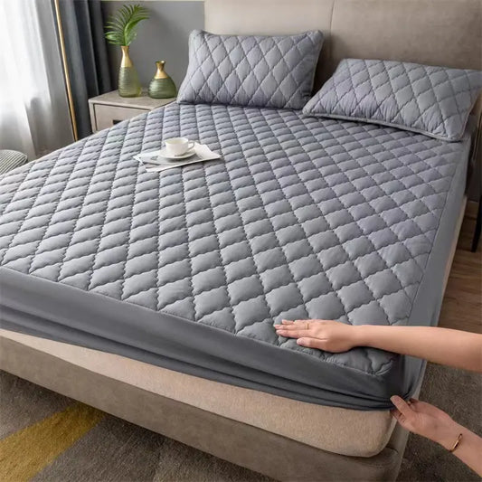 【180*200cm】🛏Capa de colchão impermeável com forro em lã e fixadores em algodão, ideal para o quarto.
