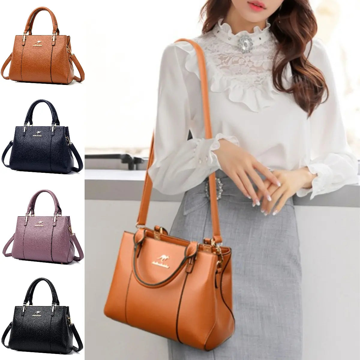 【🔥Promozione】2025 Nuova borsa a tracolla da donna in vera pelle, grande capacità e alla moda