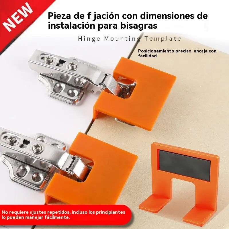 【Compre 2 e leve 2 grátis】Posicionador auxiliar de instalação rápida de dobradiças; uma ferramenta essencial para a instalação de portas e armários.
