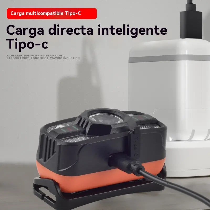🌟💡Fari a LED a induzione con ricarica USB intelligente
