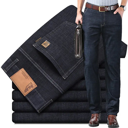 👖👖 2025 Jeans versáteis, casuais e simples para homem em tamanhos grandes