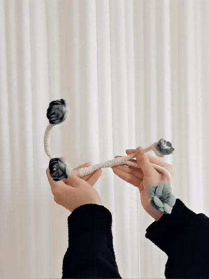 🎁Cordão para cortina com rosas (sem necessidade de furar)