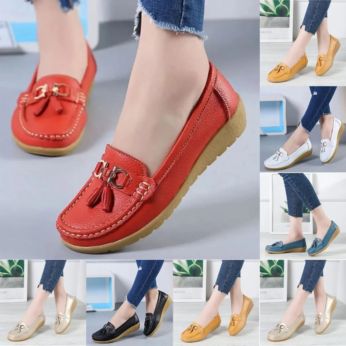 【Acquista 1 e ricevi 1 gratis】【35-44】Scarpe casual in pelle da donna alla moda 2025