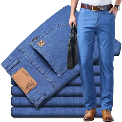👖👖 2025 Jeans versáteis, casuais e simples para homem em tamanhos grandes