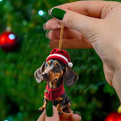 🎄【9/18 peças】🐕 Enfeites de Natal em forma de cãozinho
