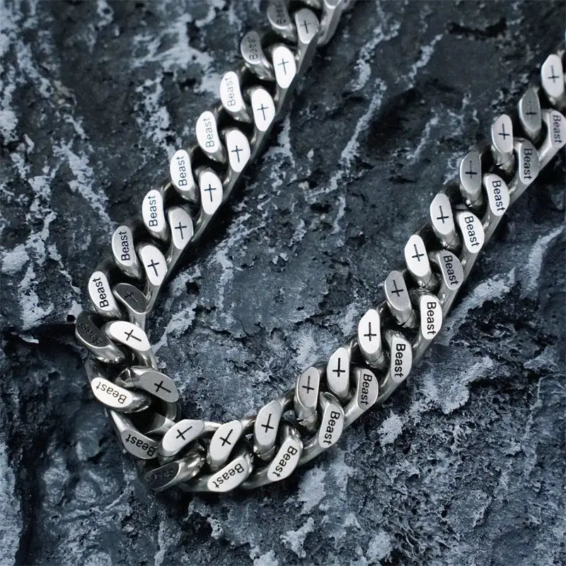 🔥Pulseira de contas torcidas prateada S925 para homem