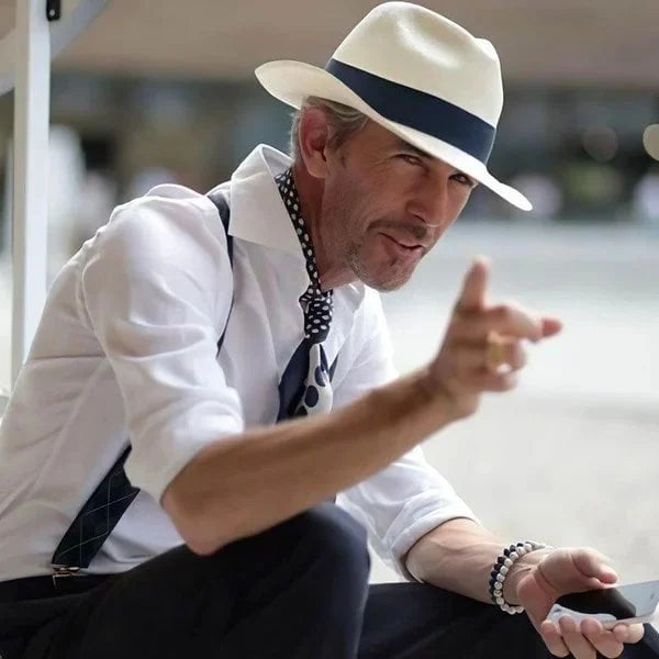 🌿 【56-58 cm】Cappello di palma intrecciato a mano dall'Ecuador.