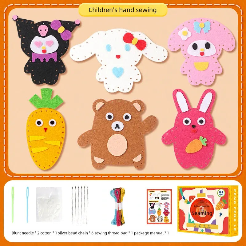 🧵Kit de costura faça-você-mesmo interessante para crianças