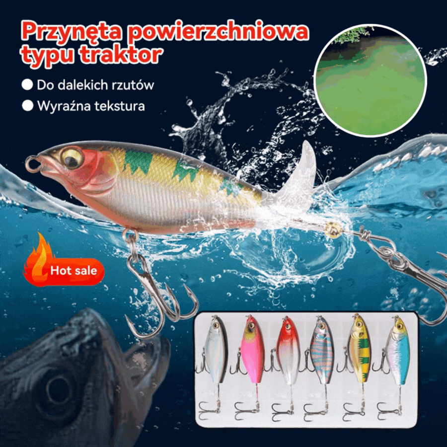 🐟🎣【6/12/18 pezzi】Esca con elica a trattore bionica per pesciolini