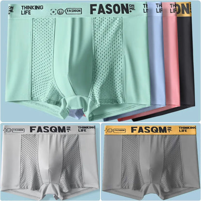 【Secondo set a metà prezzo】Boxer da uomo in mesh traspirante Ice Silk