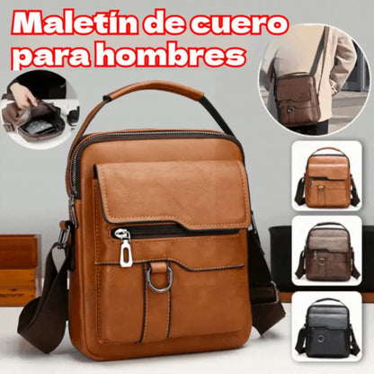 🏆👜 Bolsa casual para homem em pele de bovino