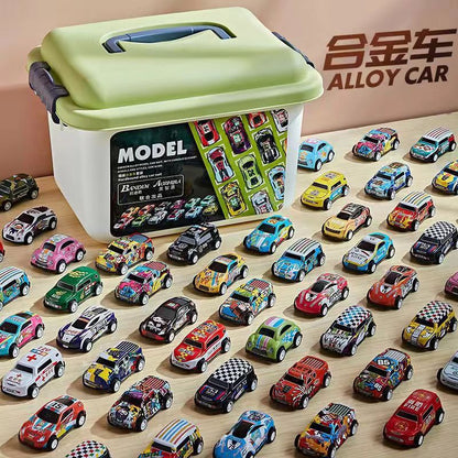 🥳【SCONTO DEL 30%】【30 pezzi】Macchinina giocattolo inerziale colorata per bambini, dotata di scatola portaoggetti!